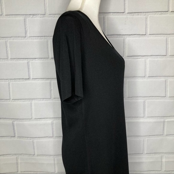 Exclusively Misook Black Scoop Neck Maxi Sheath Knit Dress (M) - Picture 6 of 9